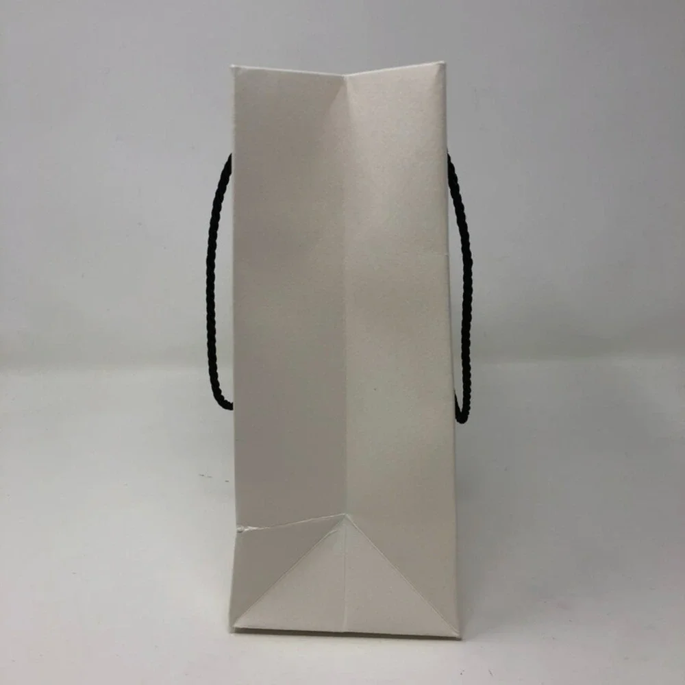 Authentic Chanel Gift Bag Shopping Small White Ribbon Flower Travel Storage